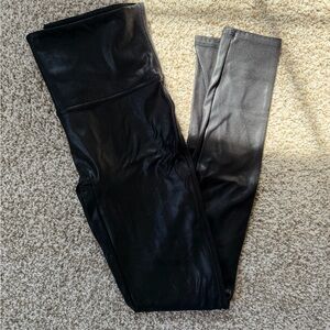 SPANX Black Leather Leggings